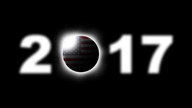 Total solar eclipse traveling across United states of america on August 21st , 2017