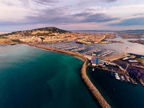 Aerial View Of Sete, France