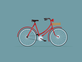 red retro bicycle