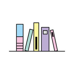 Old book of library vector illustration design