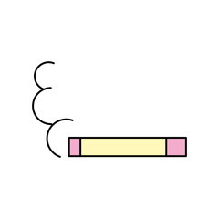 Cigarette on isolated icon vector illustration design