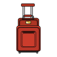 suitcase travel isolated icon vector illustration design