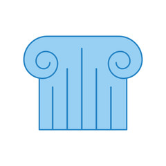 museum column isolated icon vector illustration design