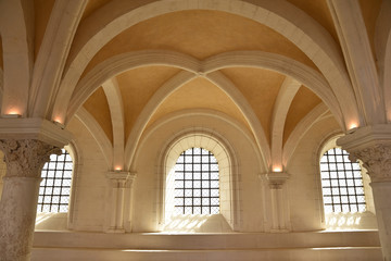 Salle capitulaire de l'abbaye Saint-Germain à Auxerre en Bourgogne, France