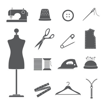 sewing icons set