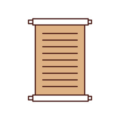 Museum papyrus isolated icon vector illustration design