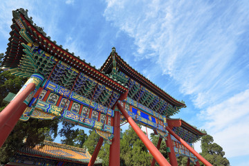 Fototapeta premium Beihai park scenery in Beijing,China.