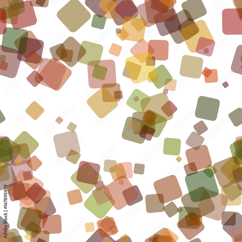 Poster seamless chaotic square pattern background - vector graphic design from random rotated squares with 