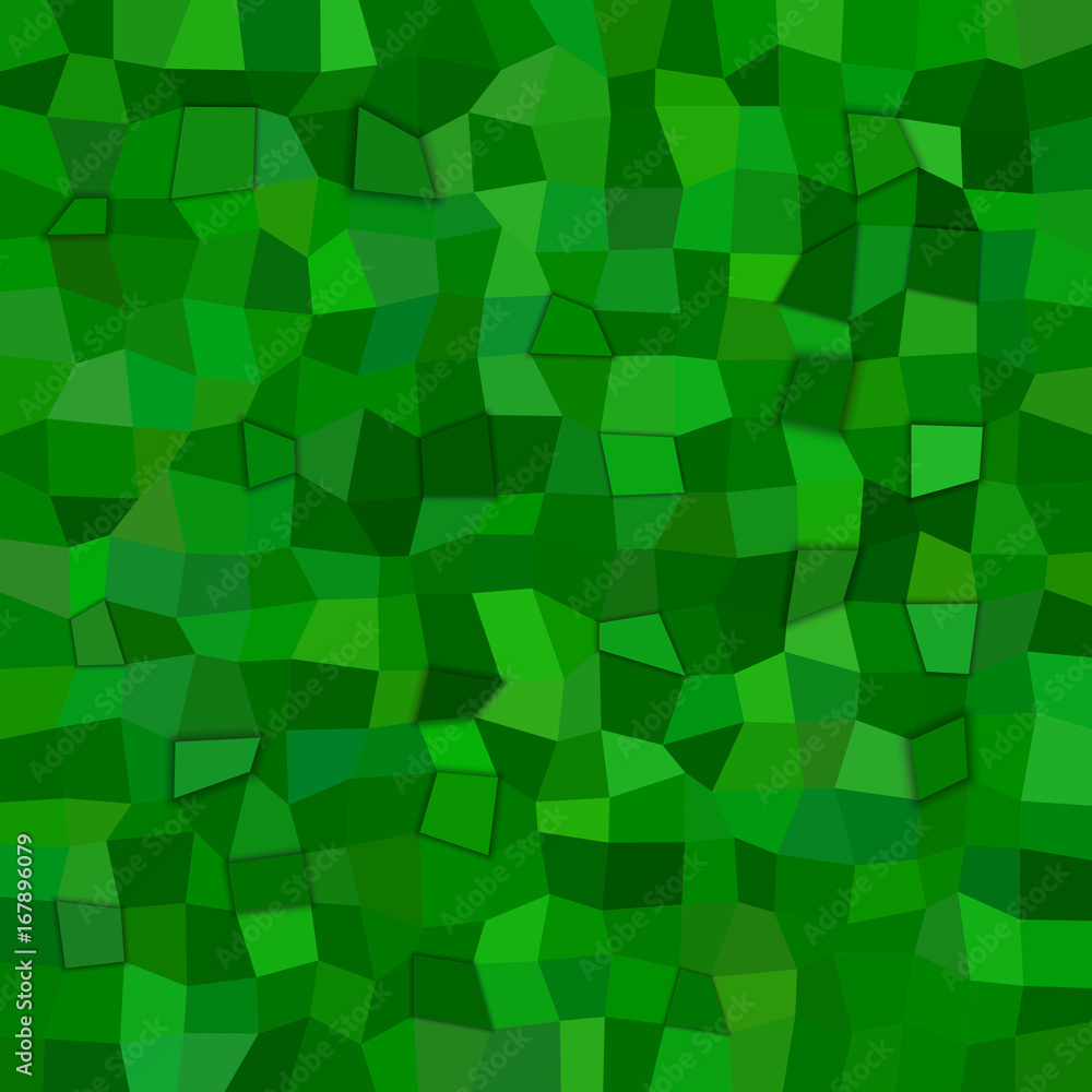 Poster abstract rectangle mosaic background - polygonal vector design from rectangles in green tones with 3