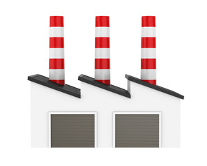 Industrial Factory Building Isolated