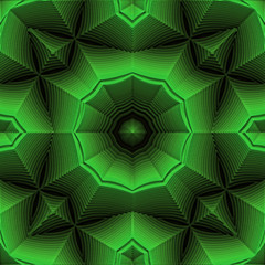 3d illustration - abstrakt grün fraktal ornament