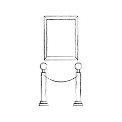 Museum tape isolated icon vector illustration design