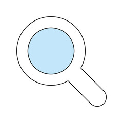Magnifying glass isolated
