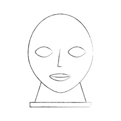 head sculpture museum icon vector illustration design