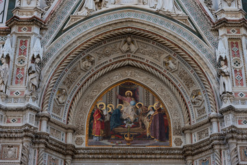 Details of the exterior of the Cattedrale di Santa Maria del Fiore ( 