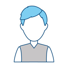 Man faceless profile