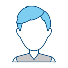 Fototapeta premium Man faceless profile