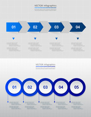 Collection of infographic templates for business