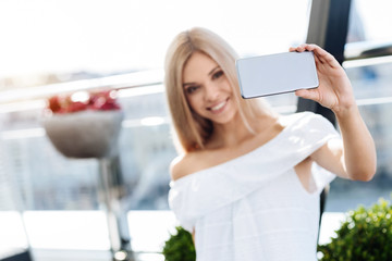 Selective focus of a modern innovative smartphone