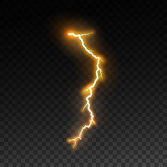 Thunderbolt or lightning visual effect for design