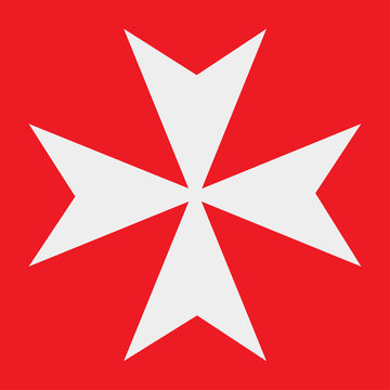 Vector Icon: Maltese Cross Of The Order Of St. John.