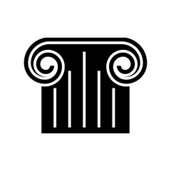 museum column isolated icon vector illustration design