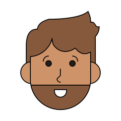 happy bearded man cartoon icon image vector illustration design 