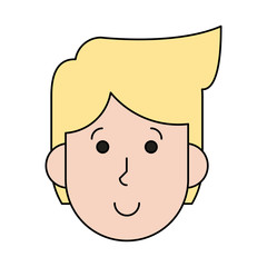 happy blonde man cartoon icon image vector illustration design 