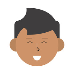 happy tan skin man cartoon icon image vector illustration design 