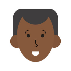 happy dark skin man cartoon icon image vector illustration design 