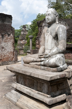 Archeological site of Polonnaruwa in Sri Lanka