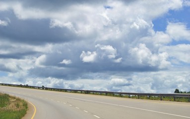 Road through the clouds