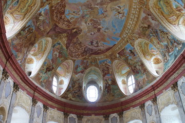 Ceiling in Ancestor hall in Vranov nad Dyjí Chateau, Czech republic