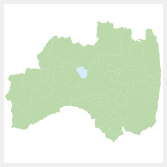 Fototapeta premium 福島県の地図