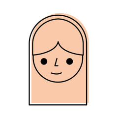 cute woman avatar character vector illustration design