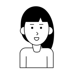 happy woman cartoon  icon image vector illustration design 