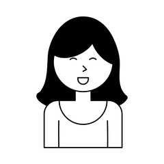 happy woman cartoon  icon image vector illustration design 