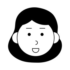 happy woman cartoon  icon image vector illustration design 