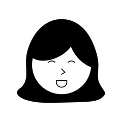 happy woman cartoon  icon image vector illustration design 