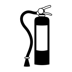 fire extinguisher with blank label icon image vector illustration design 