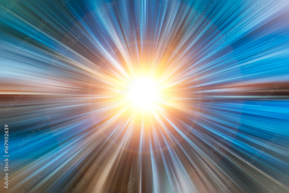 Wall mural fast zoom motion high speed light moving blur abstract for background