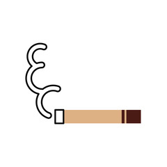 Cigarette on isolated icon vector illustration design