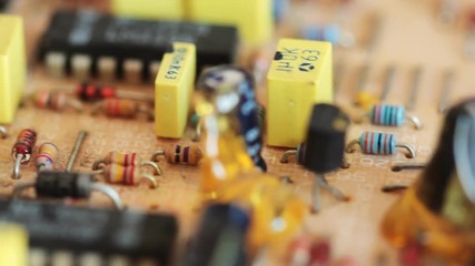 Printed Circuit Board With Radio Components - Powered by Adobe