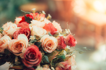 Beautiful rose of artificial flowers home decoration