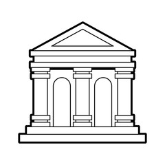 museum building isolated icon vector illustration design