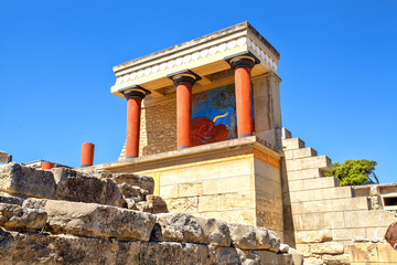 Knossos Palace ruins. Heraklion, Crete, Greece.