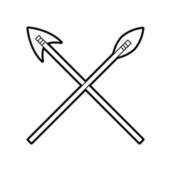 antique arrows isolated icon vector illustration design
