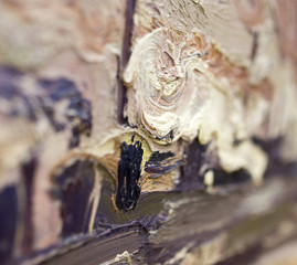 Abstract background of oil paint on canvas