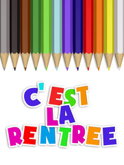 crayons de couleurs rentrée des classes