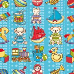 Child toy seamless pattern. Design element